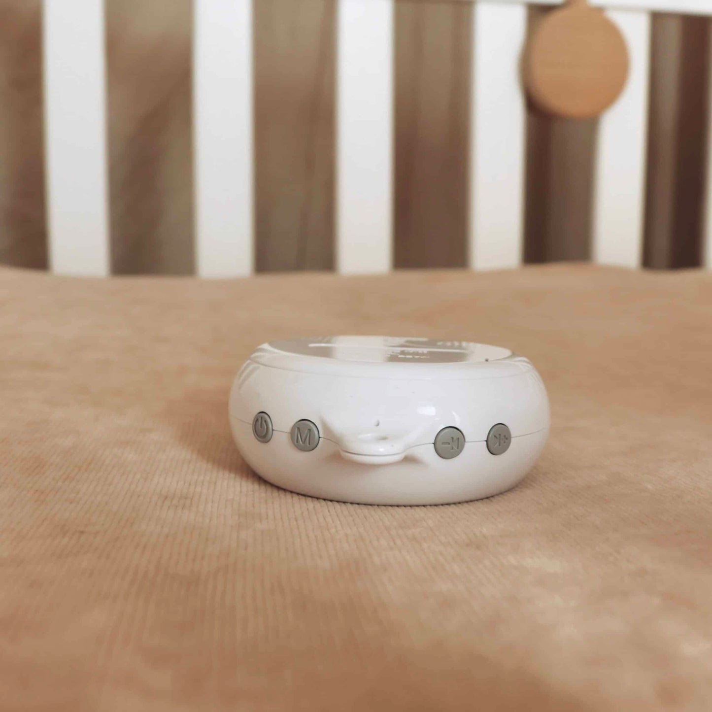 Boîtier musical blanc universel pour mobile de bébé, de forme ronde