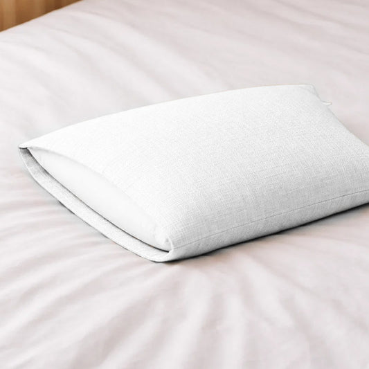 Taie d'oreiller blanche en coton biologique 